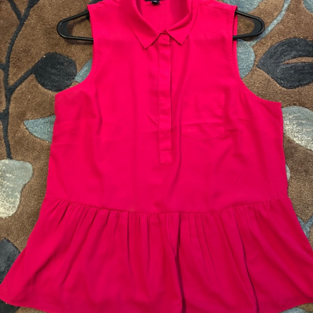 Sleeveless Deep Pink Blouse NWOT